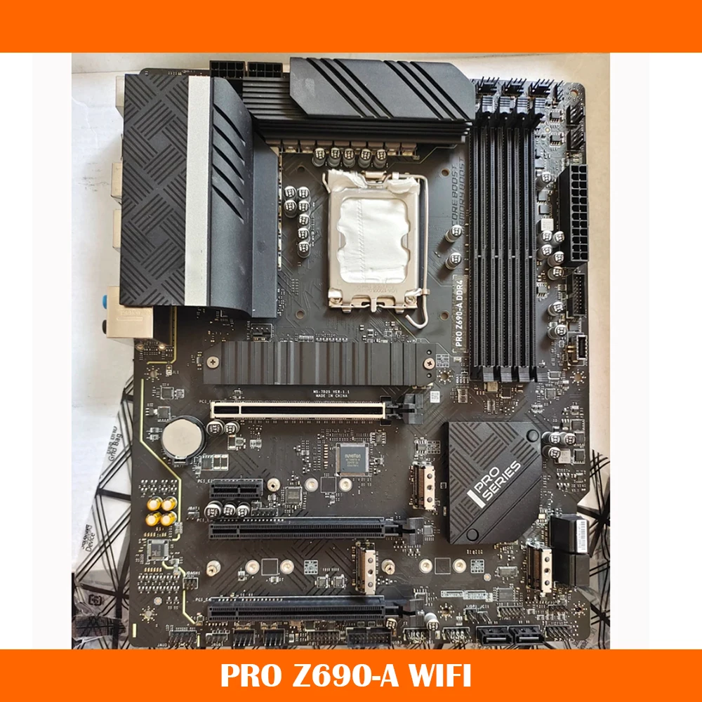

PRO Z690-A WIFI для Msi LGA1700 DDR5 128G поддержка I9 USB3.2 SATA3 * 6 M.2*4 ATX материнская плата для настольного компьютера оригинальное качество работает хорошо