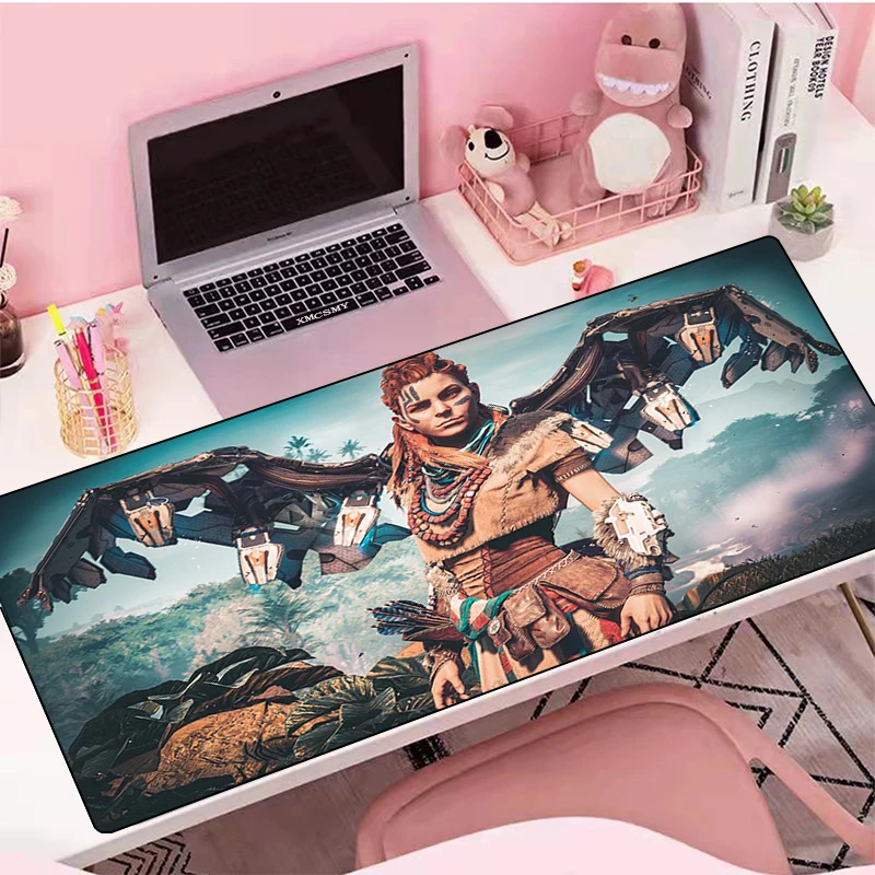 

Большой коврик для мыши Horizon с аниме, игровой коврик для клавиатуры, аксессуары для ПК, игровой коврик для мыши, настольный протектор, милые к...