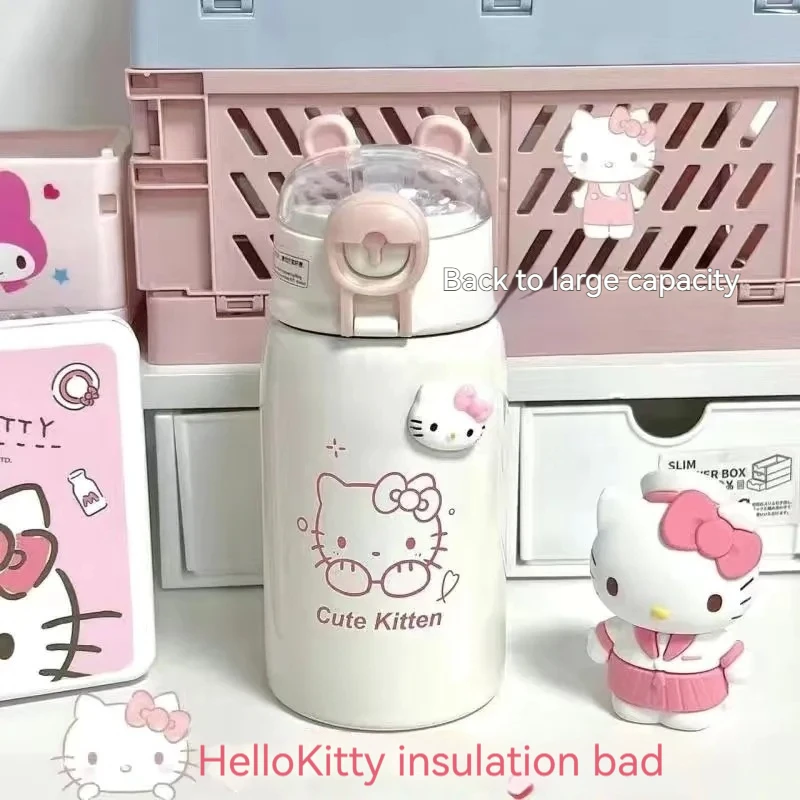 Студенческая чашка для воды Miniso Pochacco 400 мл нержавеющая сталь 316 милая соломинка