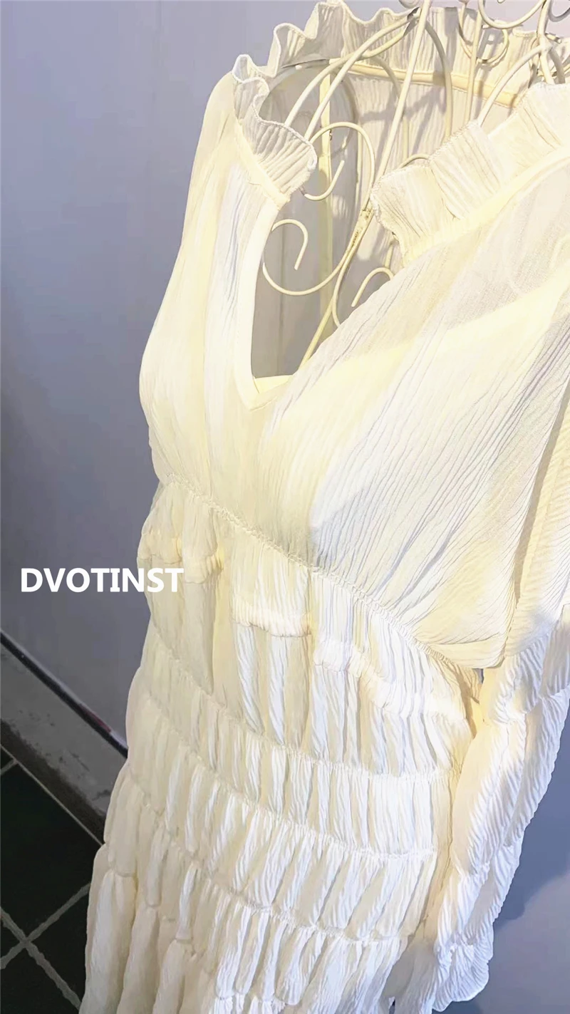 Dvotinst Women Photography Props Maternity Dresses White Elegant Perspective Pregnancy Pregant Dress Studio Shoots Photo Clothes enlarge