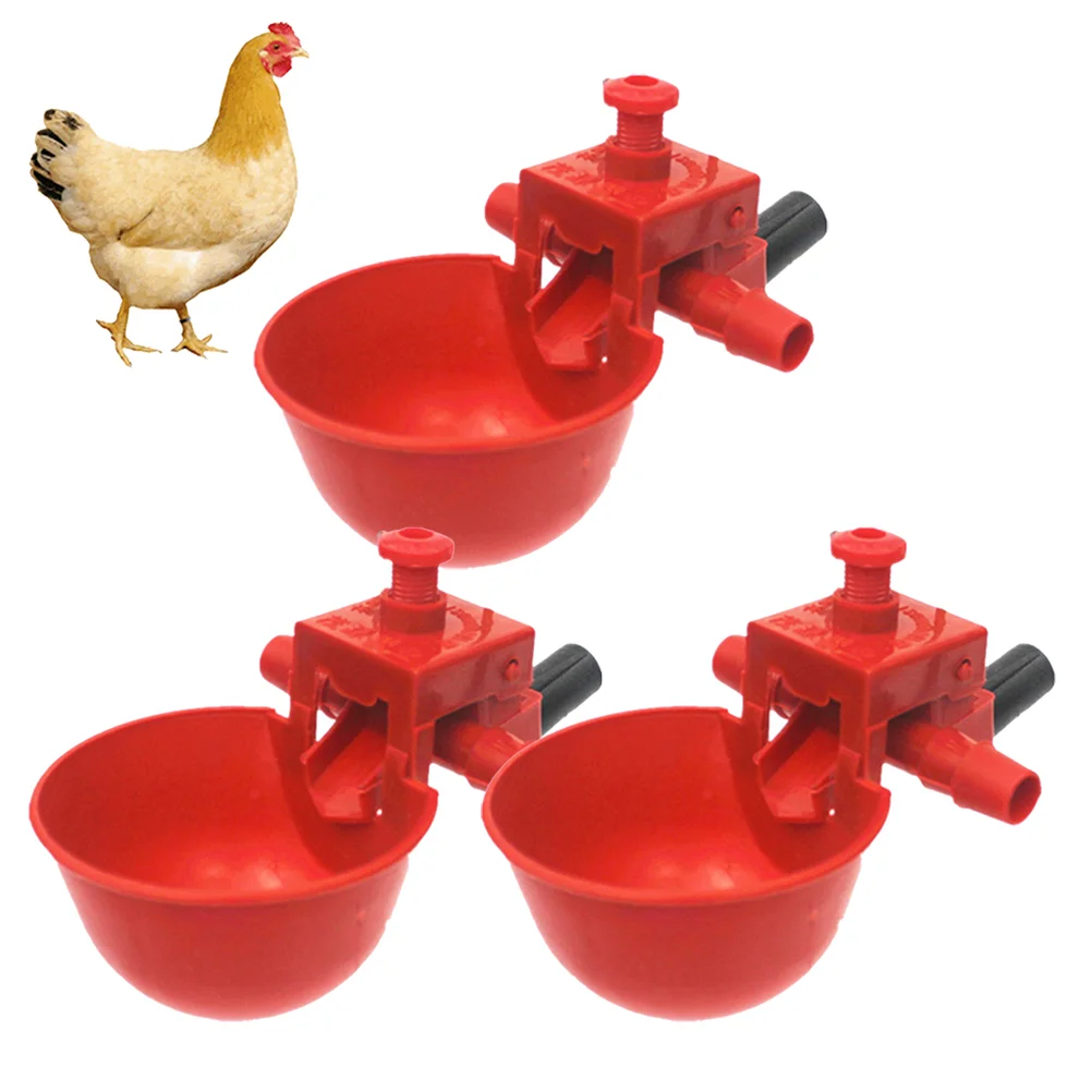 

Chicken Water Cups Waterer Poultry Drinker Feeder Drinking Automatic Quail Pigeon Bowl Watering Birddispenser Chick Cagefarm Cup