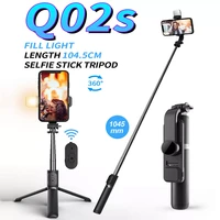 hot sale hot sale wireless bluetooth selfie stick tripod with remote extendable tripod with led light detachable for iphone andr