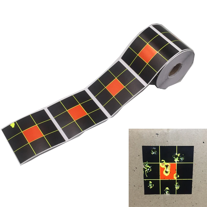 

3 Inch 7.50cm SplatterBurst Sticker Shooting Targets Nine Grids Reactive Color-Impact 250Pcs/Roll Outdoor N Indoor Hunting