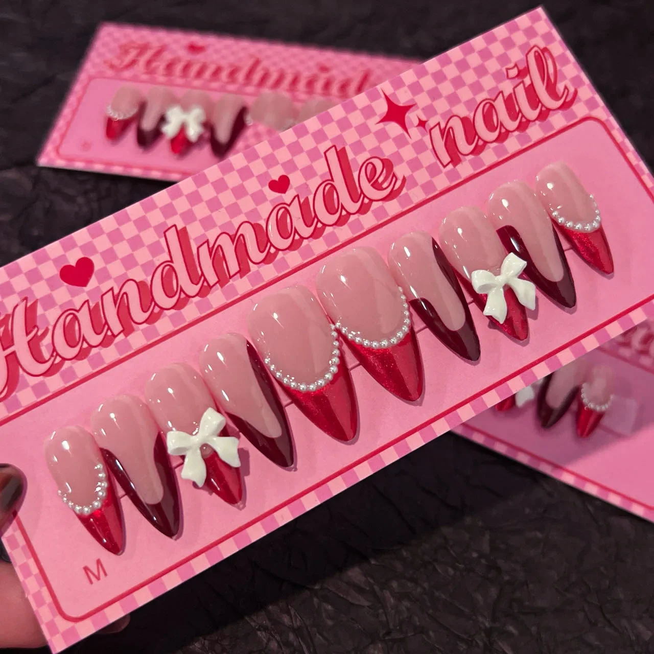 10 шт. ручная работа пресс на ногтях галстуки-бабочки французский жемчуг 3D цветок