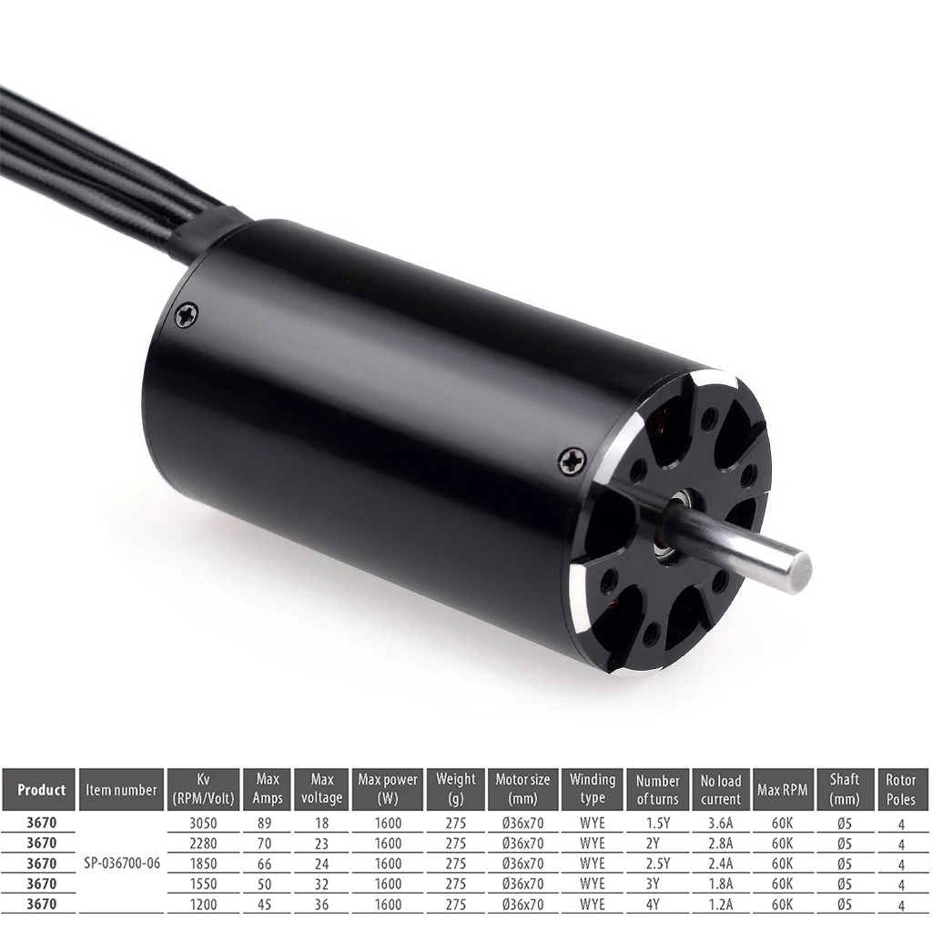 Фото Surpass Hobby Rocket-RC 3670 2280KV 2650KV 3050KV Бесщеточный бессенсорный двигатель для радиоуправляемой лодки 800-1000 мм M41 Catamaran Spartan №5