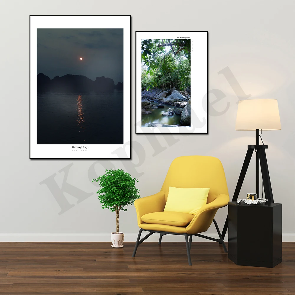 Настенный постер KOPHAEL &quotКоха Самуй Таиланд. Ко Фарган. Санторини. Венеция. Халун