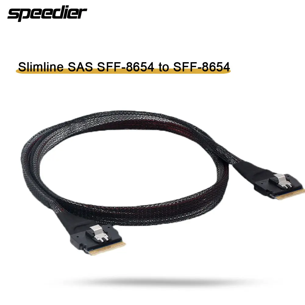 

50 см PCI-E Slimline SAS 4,0 SFF-8654 8i 74pin узкий целевый Кабель SAS