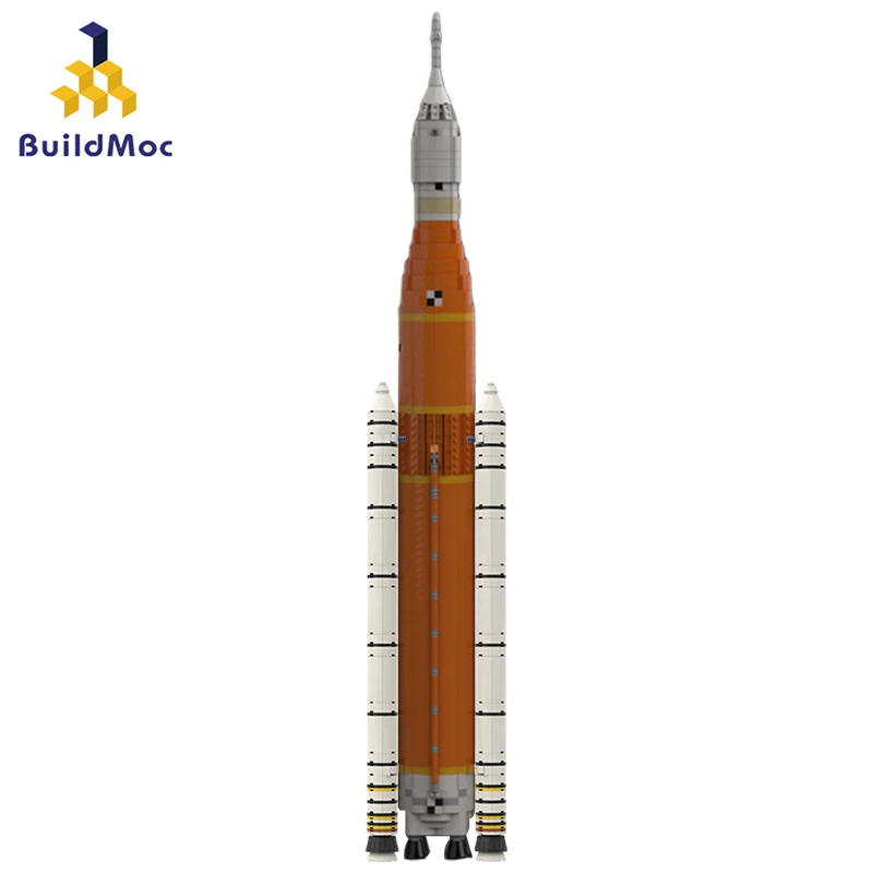

MOC Space Series Launch System Artemis SLS Building Blocks 1 (1:110 Saturn V scale) Rocket Bricks Toy For Children Birthday Gift