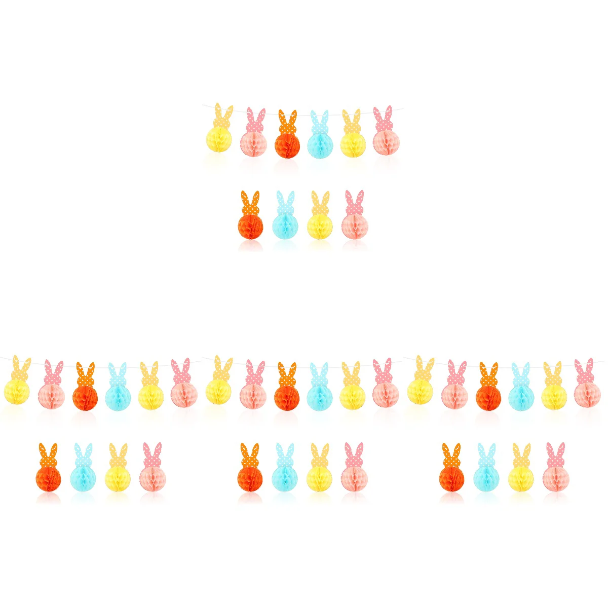 

4pcs Easter Banner Decorations Easter Themed Design Banner Party Bunting Decoration