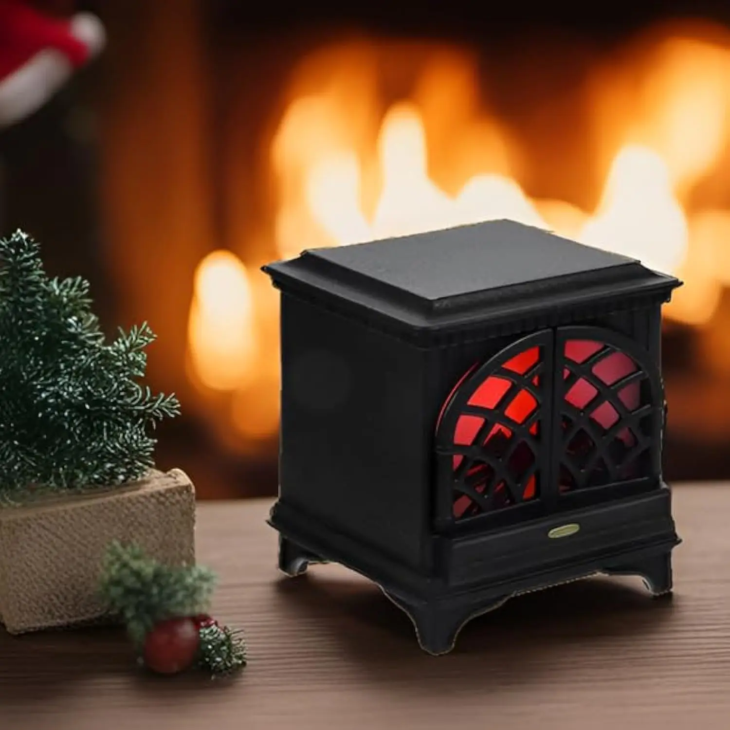 1:12 кукольный домик пластиковый камин украшение комнаты рождественские