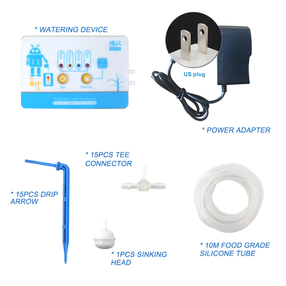 

Timer Controller Easy Install Indoor Potted Plants Automatic Drip Irrigation Kit Self Watering Yard Home Garden Tool APP Control