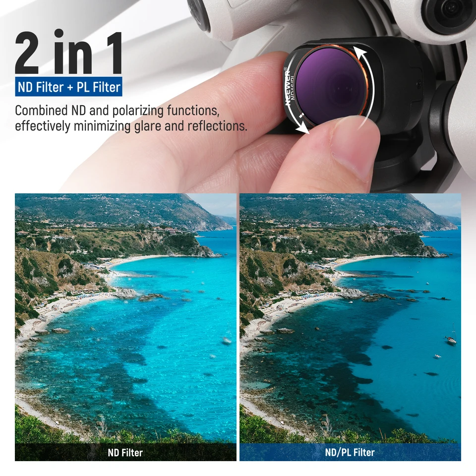 Фото NEEWER HD 16-пакет FL-A33 Набор для DJI Mini 4 Pro, включая эффект CPL ND16 ND32 ND64 ND128 ND256 ND512 Универсальный стеклянный фильтр №4