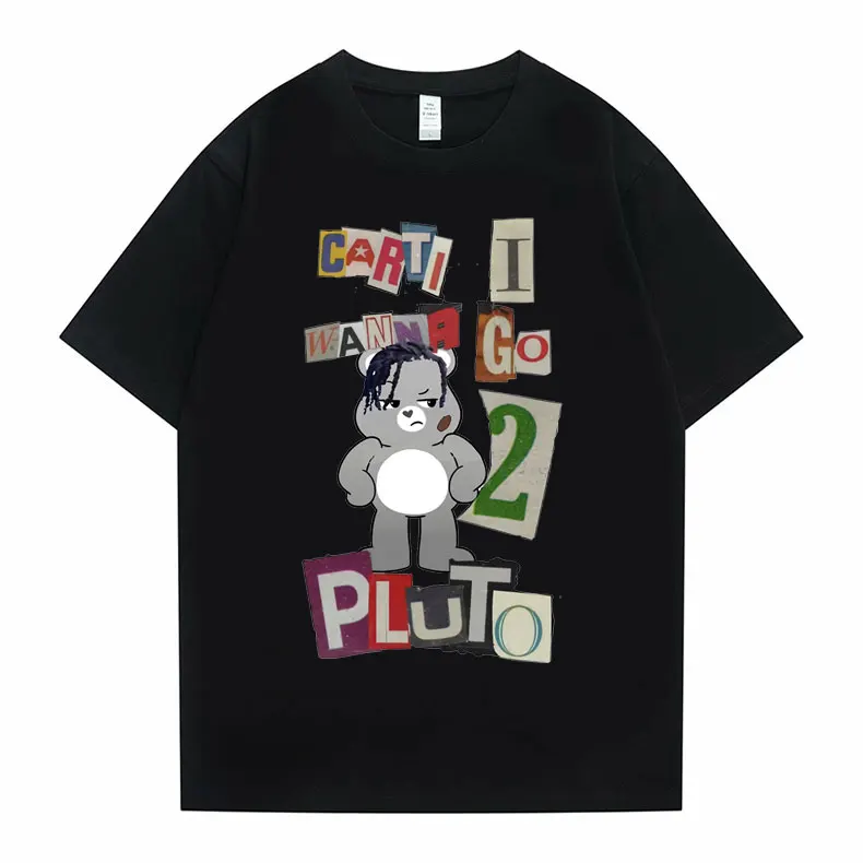 

Rapper Hip Hop Playboi Carti Cartoon Anime Style Portrait Harajuku Print Tshirt Men Women Hipster Oversized T Shirt Short Sleeve