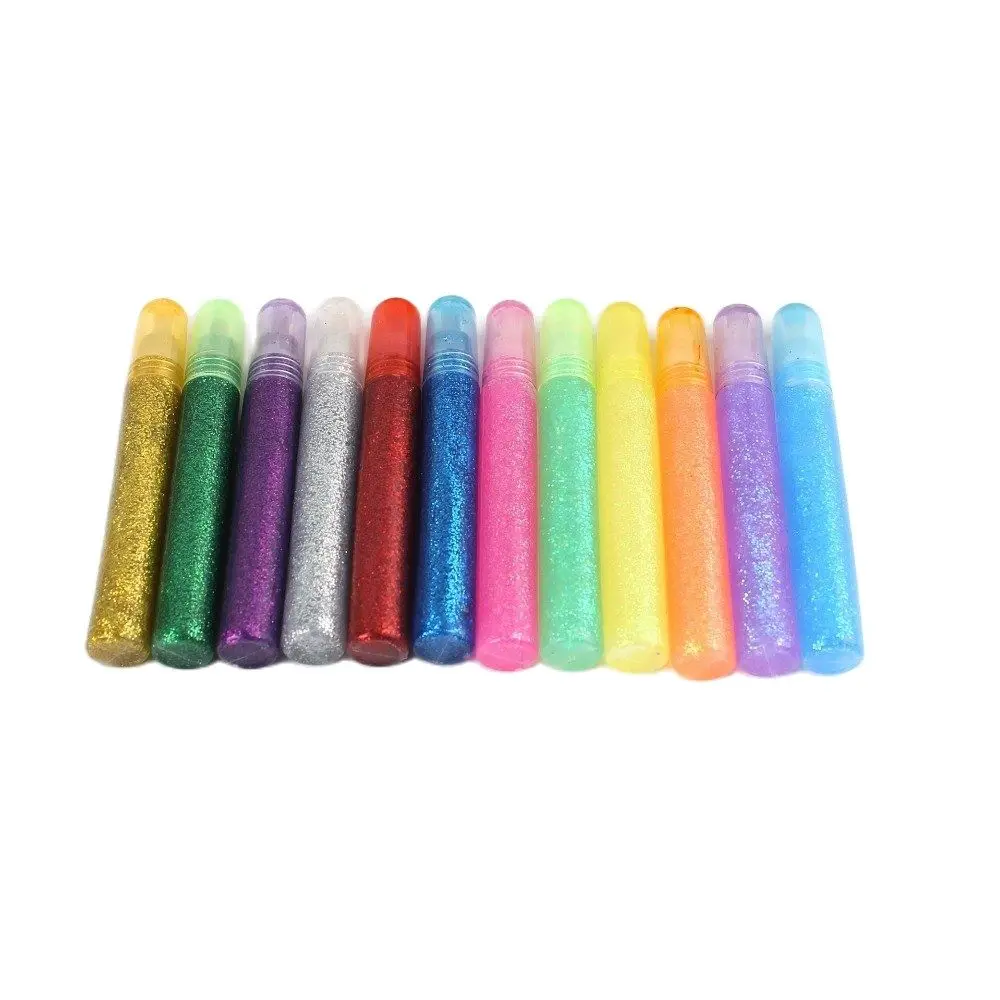 

Блестящий порошок 12 цветов, супер жидкий клей, бумажные Цветочные поделки «сделай сам», детская художественная живопись, клейкий инструмент, канцелярские принадлежности, подарок