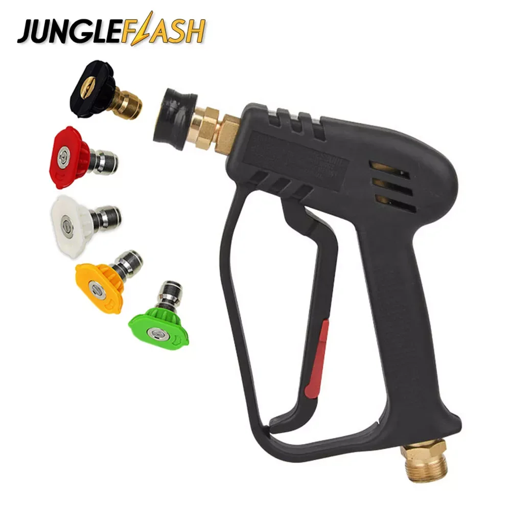 

NEW2023 Car Wash 4000Psi Pressure Washer Gun Replacement M22-14 Inlet Compatible with Snow Foam Cannon Equipped High Pressure No
