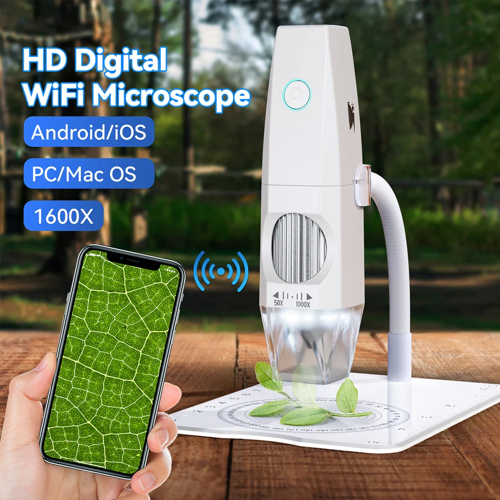 

Handheld Microscope WiFi Digital Magnifier HD 1080P Electron Magnifier 2MP 1000X Magnifying Power Type-C Port Photo Video Taking