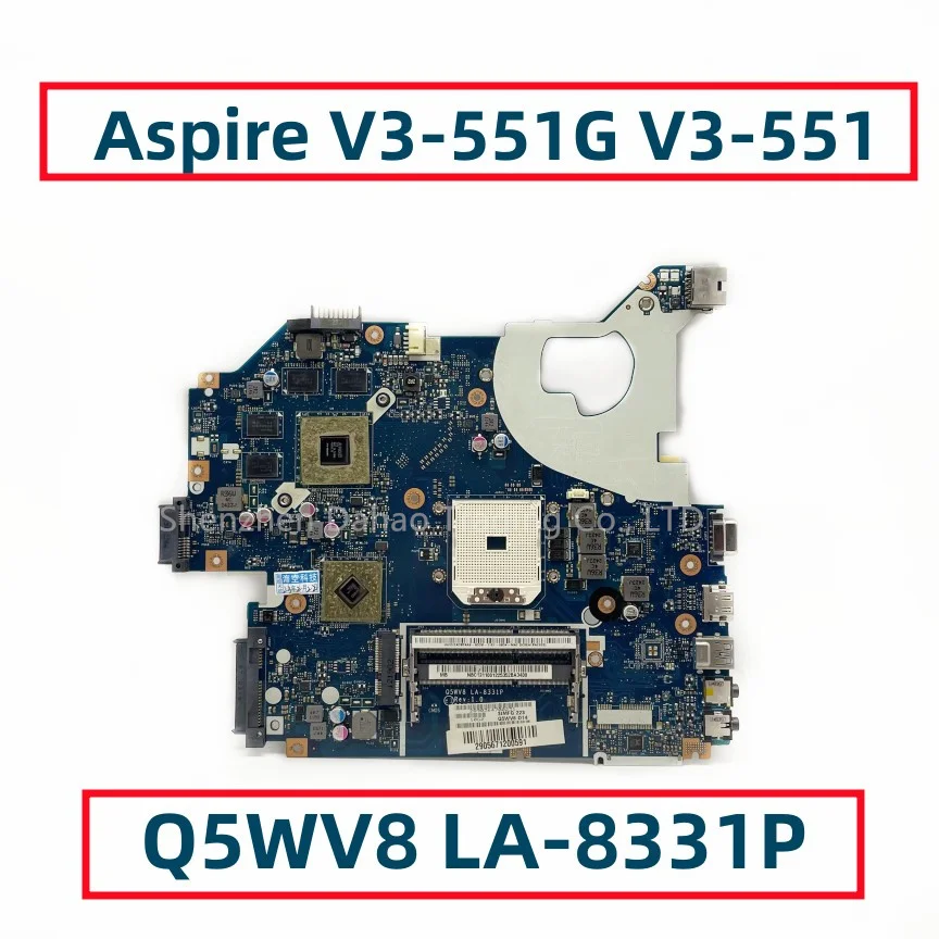 Материнская плата для ноутбука ACER Aspire V3-551G Q5WV8 V3-551 NBC1911001 NBC1811001 DDR3, полностью протестирована