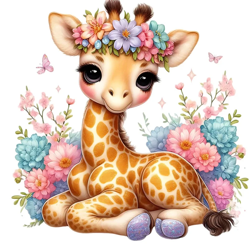 

Водонепроницаемая наклейка с животными и цветами для стены