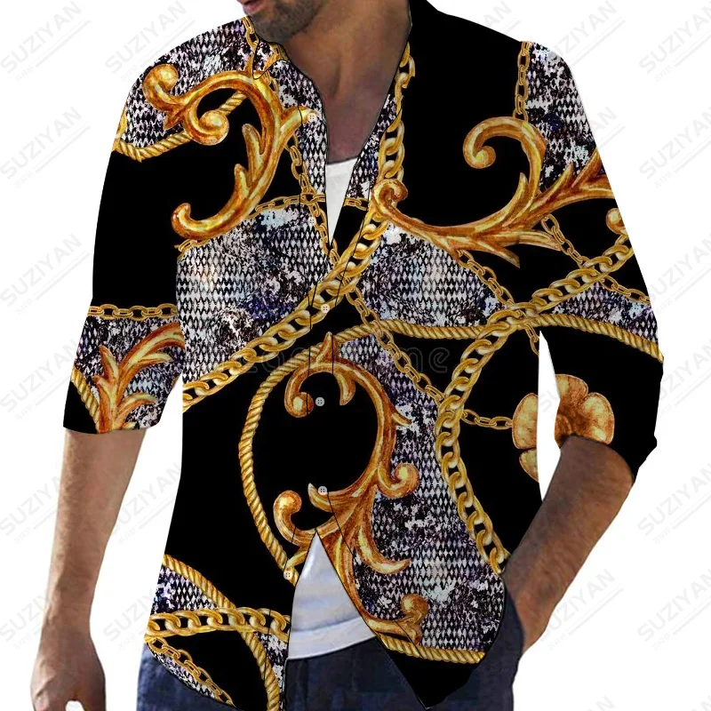 

Horror Shirts For Men Free Luxury Shirt Striped Shirt Designer Flamingo Long Sleeve Shirt For Men Gothic Men'S Closet Features