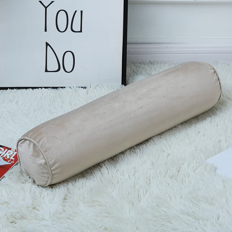 Мягкая бархатная цилиндрическая наволочка, круглая подставка, длинная подушка, наволочка для шеи, спинка для гостиной, кровати, дивана, декор
