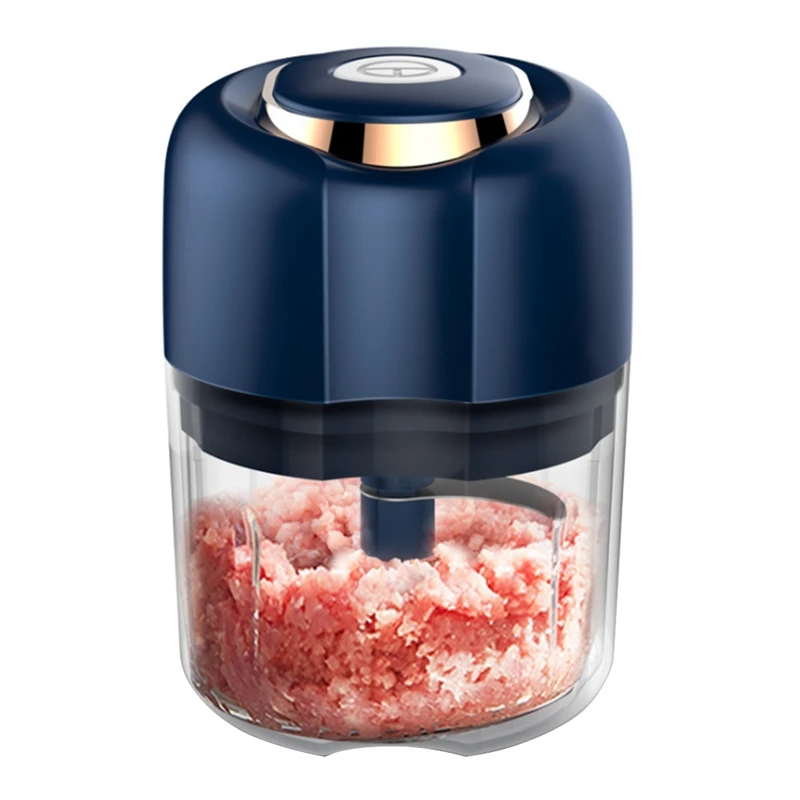 

Electric Garlic Chopper, USB Charging Portable Electric Food Chopper With 3 Blades And 250ML Blender Cup