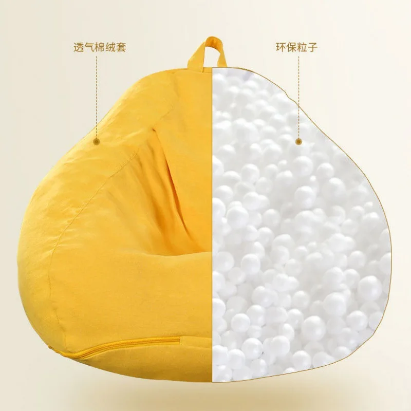 Моющаяся льняная Подушка-мешок стул мягкий пуф пуфик мешок для дивана из