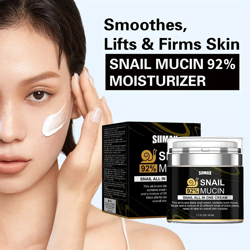 Фото Универсальный крем из муксины улитки 92% осветляет укрепляет, укрепляет, укрепляет, пресс-эссенционный крем для лица с черными растительными экстрактами, крем №3