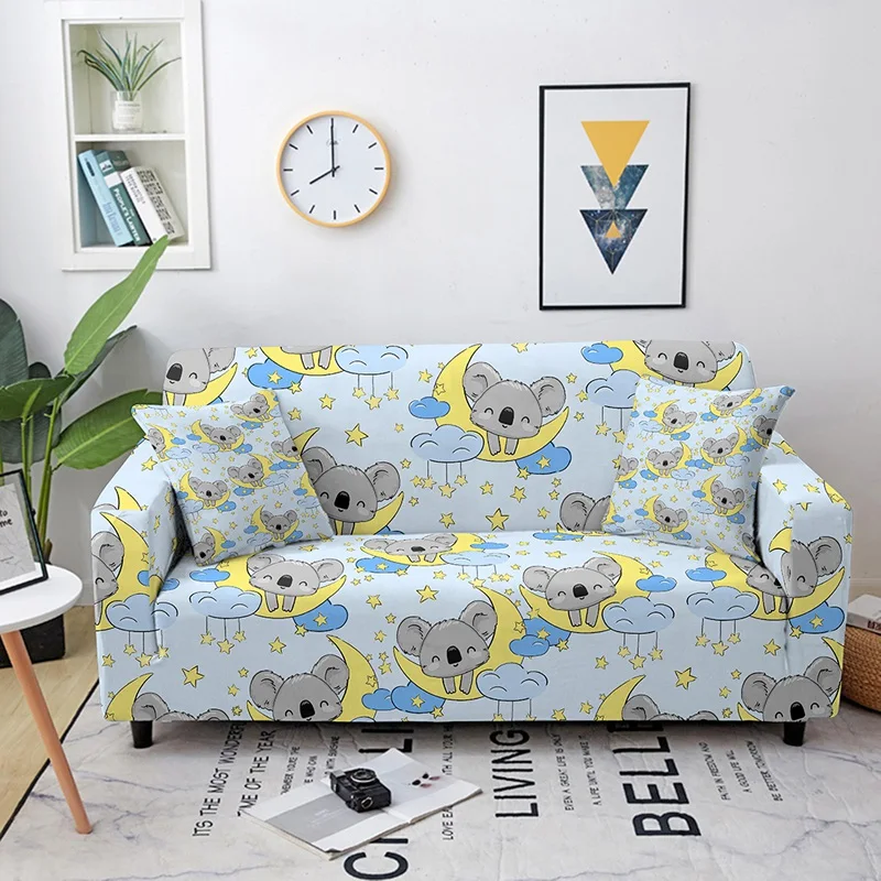 

Cartoon Cute Animal Print Sofa Cover All Inclusive Stretch Couch Cover Sectional Sofa L Shape Sofa Universal Sofa Slipcover