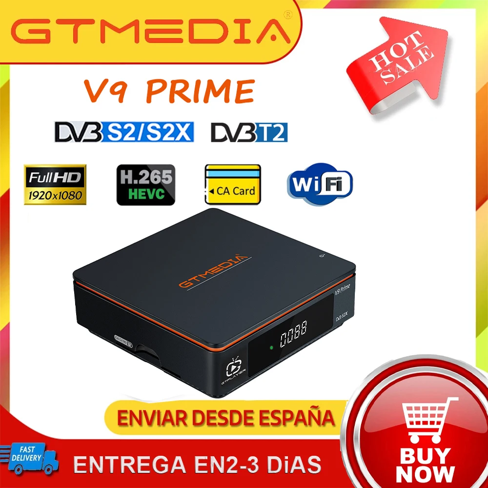 GTmedia V9 Prime спутниковый приемник поддержка MARS IKS DVB S/S2/S2X карты Xstream Smart Online TV APP