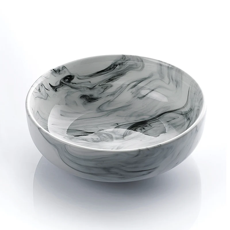 

Новая горячая распродажа двухцветная керамическая чаша, рекламная популярная керамическая мраморная чаша/