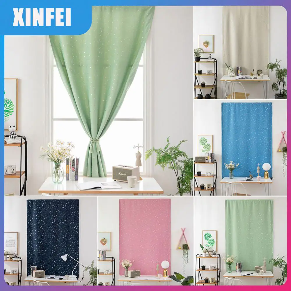 

Lightweight Shade Curtai With Simple Blackout Curtain For Children's Bedroom Self-adhesive Curtains Without Perforation