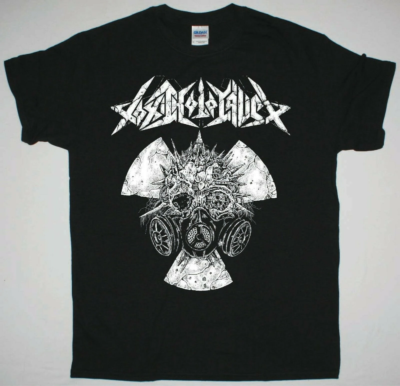 ТОКСИЧНАЯ маска с излучением Холокоста черная футболка металлические