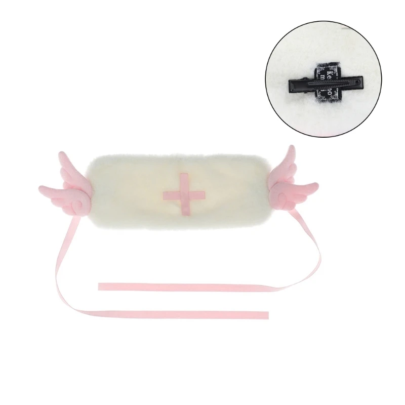 Плюшевая повязка на голову с крыльями ангела