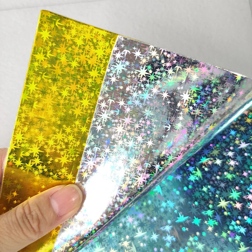 

46X135cm Holographic Avenue of Stars PU Faux Leather Fabric Metallic Effect For Bows/Handbag/Crafts/Jewelry Box DIY Handicrafts