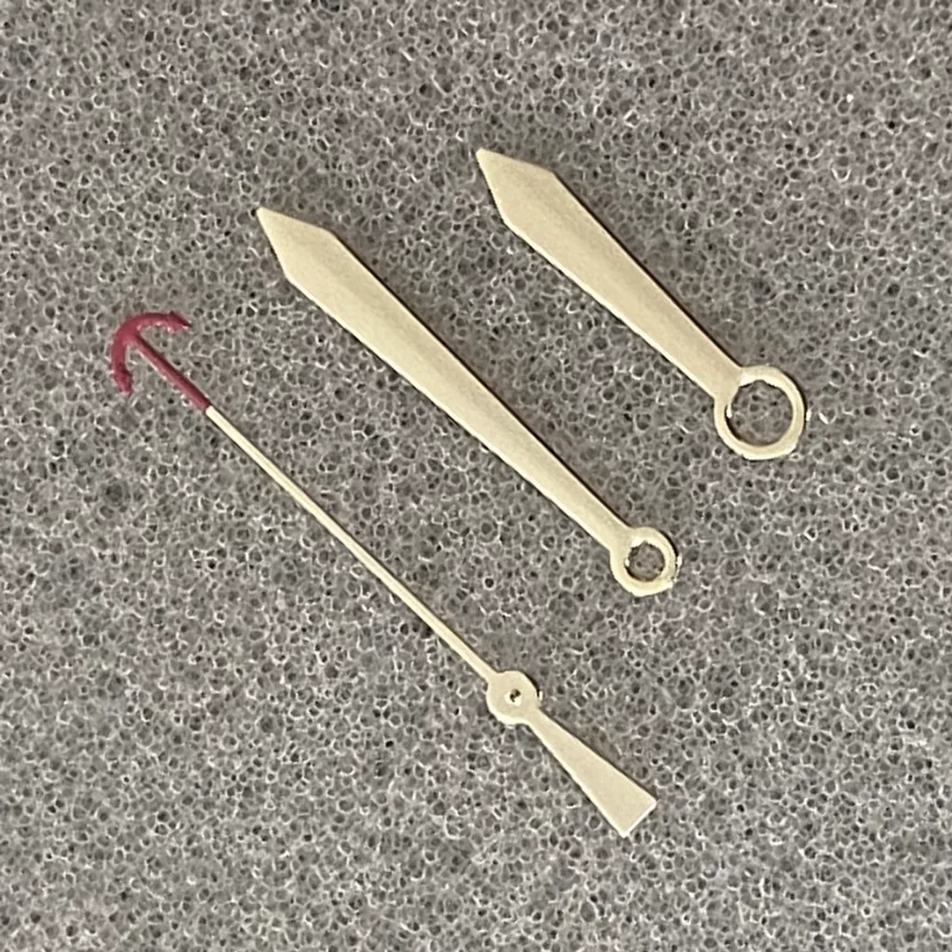 Watch Hands 13.5MM Gold Rose Silver No Luminous Watch Hands for Japanese NH35/NH36/4R/7S Movement Watch Accessories