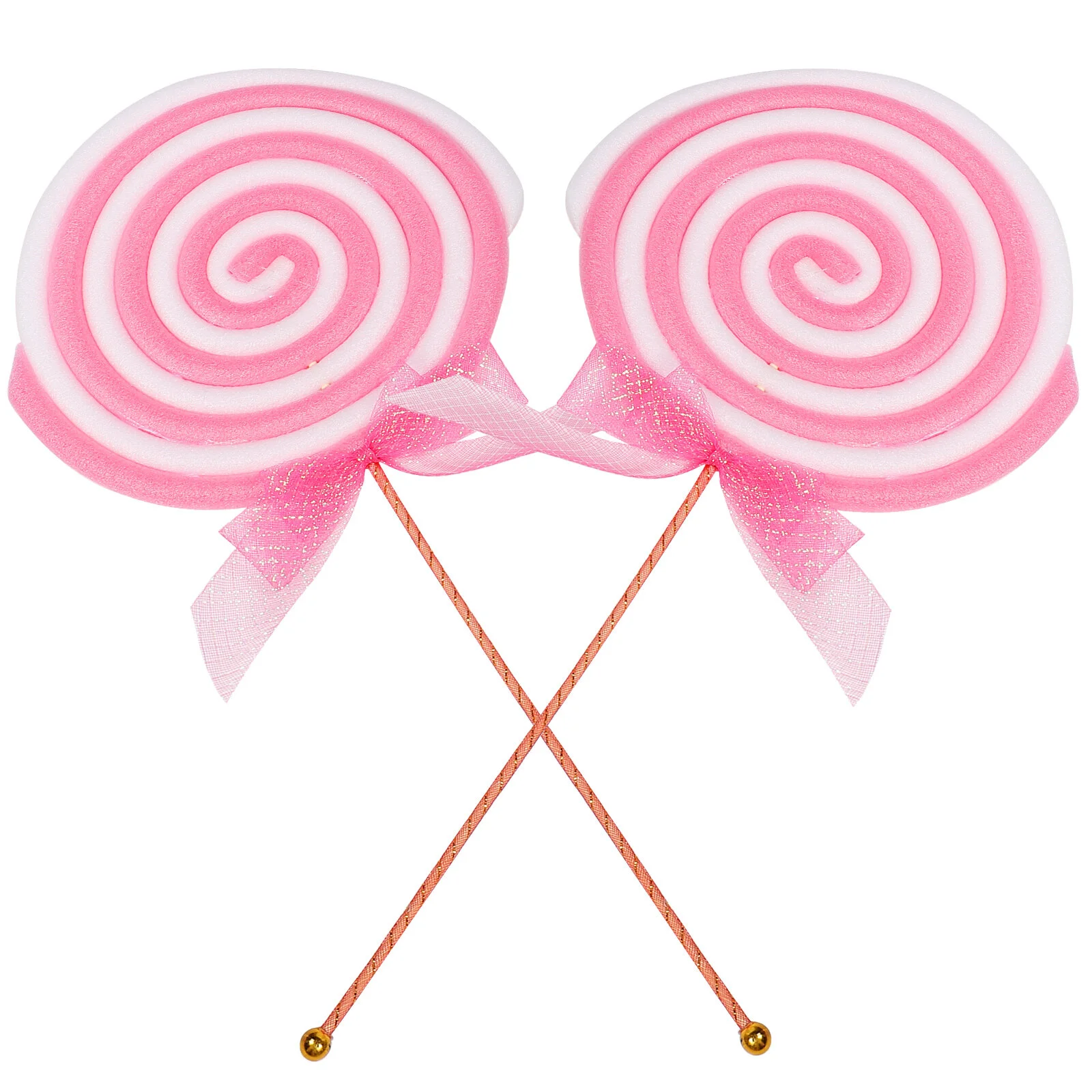 

2 Pcs Jewelry Creative Photo Prop Mini Food Performance Props Theme Foam Rounded Lollipop Simulation Candy Lollipops Child Toys