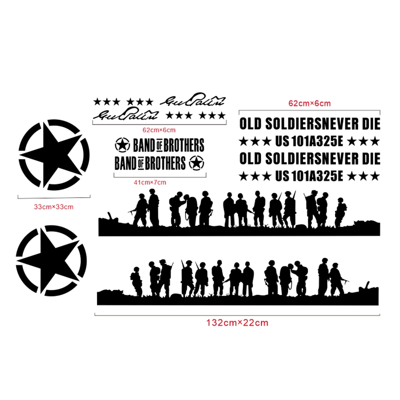 12 шт. виниловые наклейки на дверь автомобиля для Jeep Wrangler JK TJ Jl YJ аксессуары авто