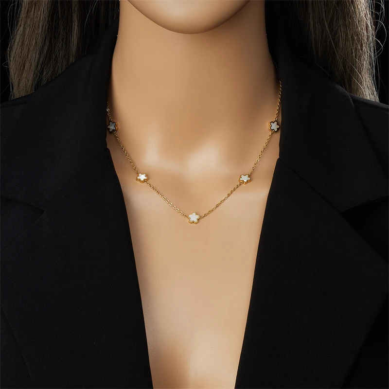 Женский комплект из колье браслета и нержавеющей стали 316L