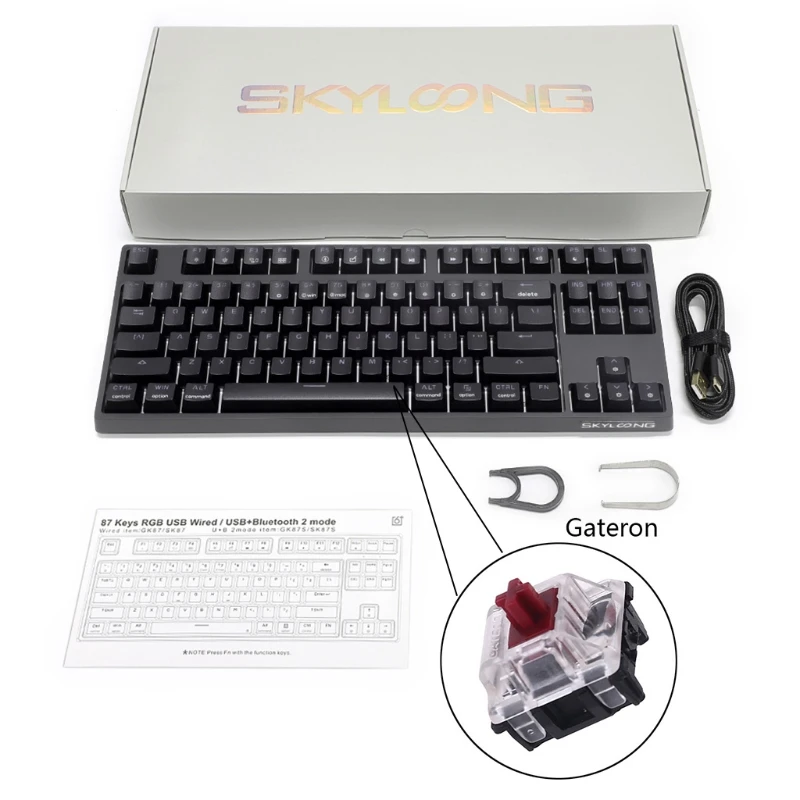 

87Keys Wired Keys Gateron Optical Switch RGB Backlight Programmable Mechanical Gaming Keyboard Gateron Optical SK87
