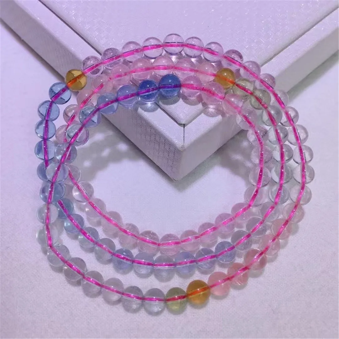 

Натуральные радужные бусины диаметром 6 мм, блестящие бусины для женщин и мужчин, ювелирные изделия из драгоценных камней AAAAA