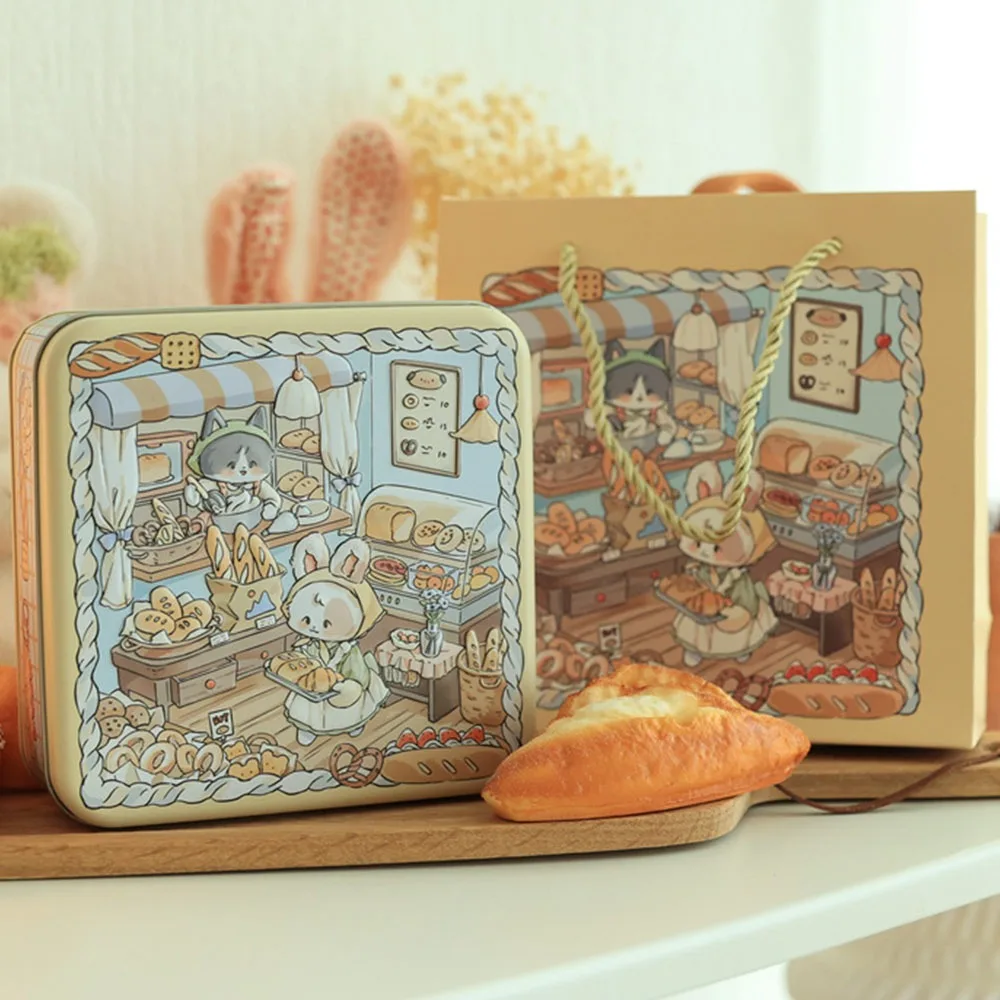 

Металлическая коробка с кроликом 17*17*6 см