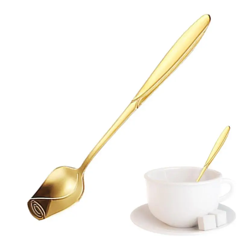 

Spoons Silverware Dinner Spoons Silverware Stainless Steel Bright No Fading Tea Spoons With Long Handle Creative Tableware For