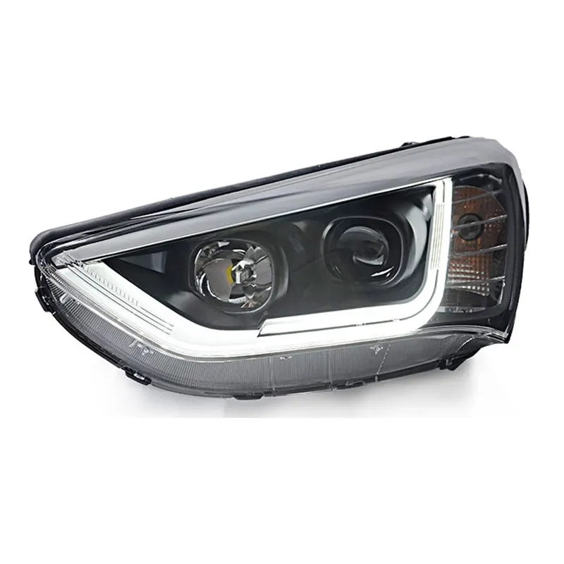 Светодиодные фары для Hyundai Sante FE IX45 2013-2016 светодиодные DRL динамические указатели