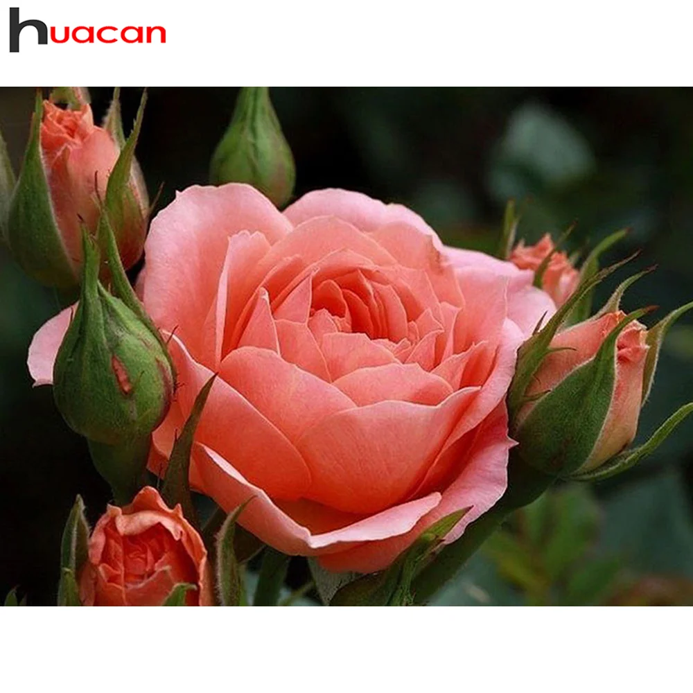 

Huacan 5d Diy алмазная живопись, искусство, картина для спальни, алмазная вышивка, мозаика, цветочный набор для творчества