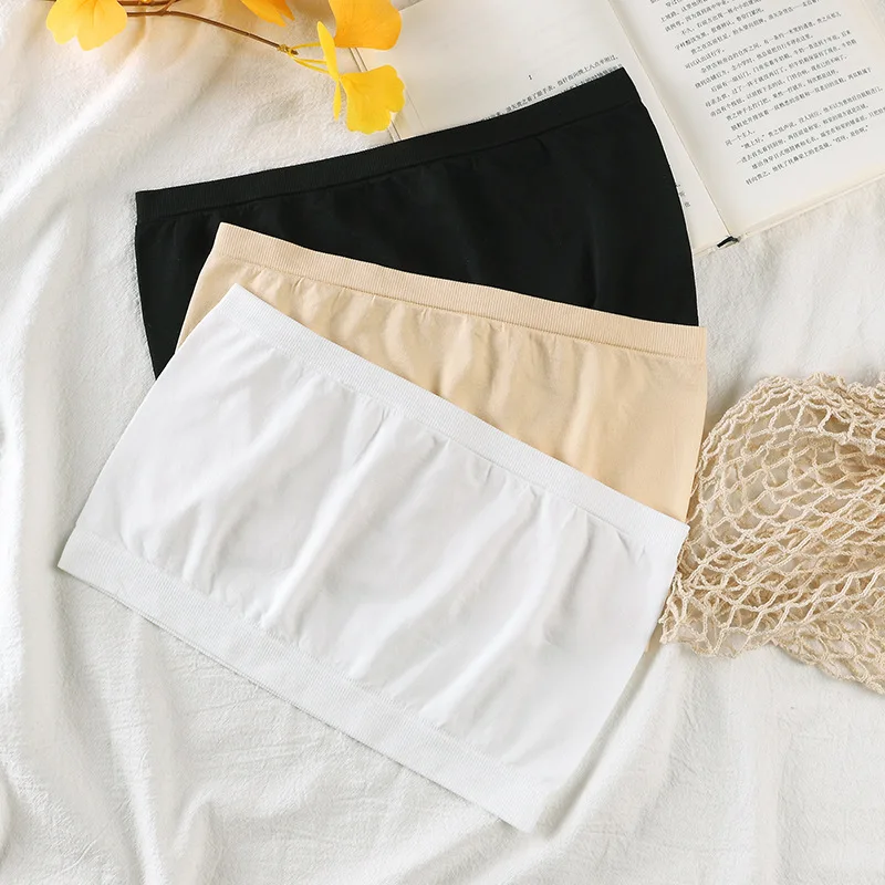 

Seamless Bandeau Women's One-piece Bra Strapless Upper Body Anti-walking Light No Slip No Button-down High Elastic Lower Bandeau