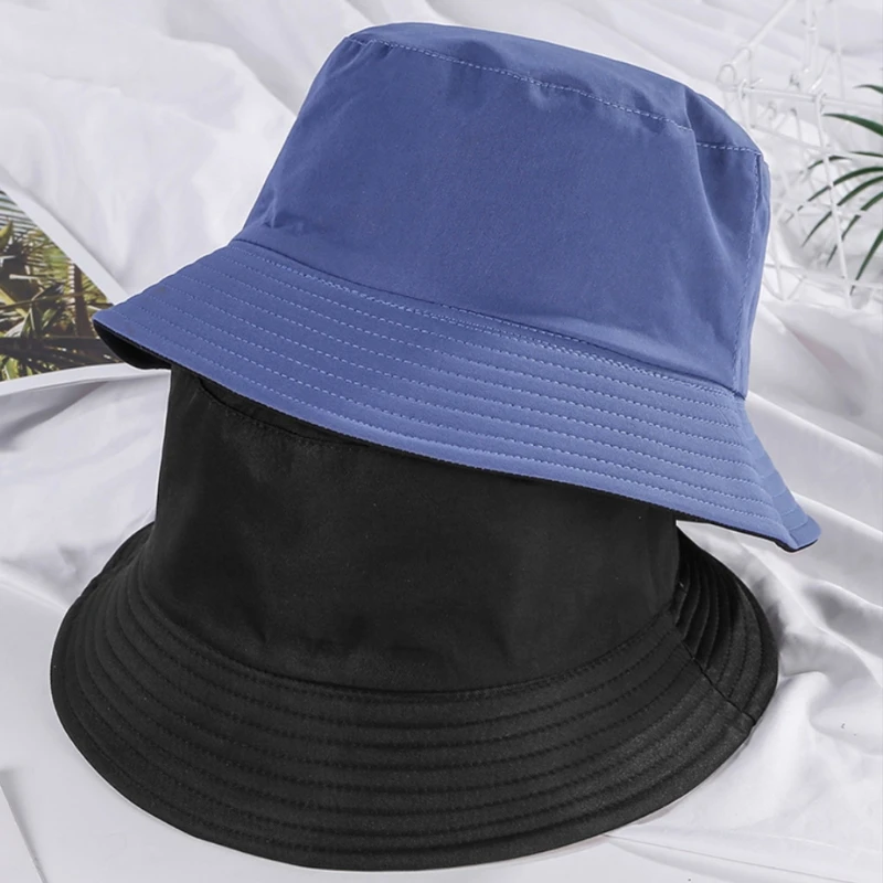 

Bucket Hat Unisex Trendy Lightweight Outdoor Hip Hop Plain Solid Color Summer Beach Vacation Reversible Fisherman Cap