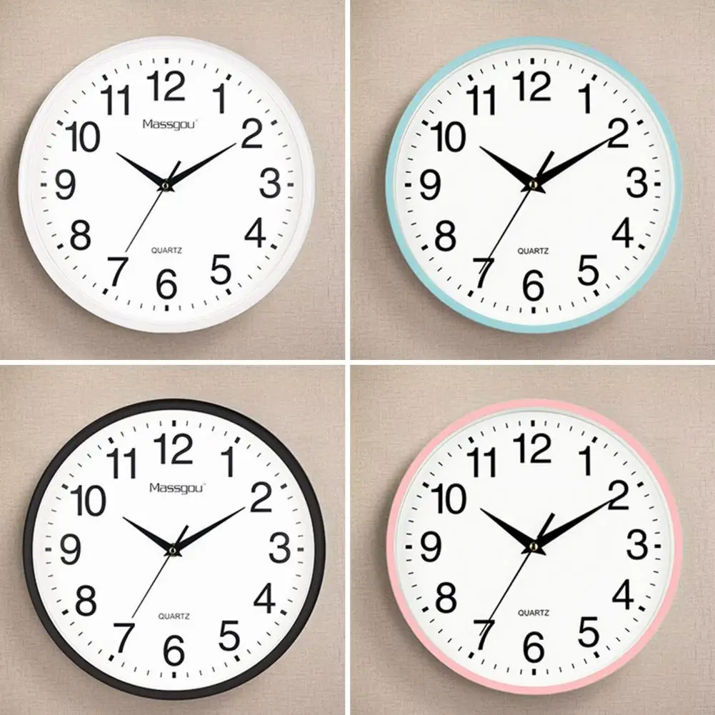 10 Inch Wall Clock Silent Accurate Round Decorative Clock Ba