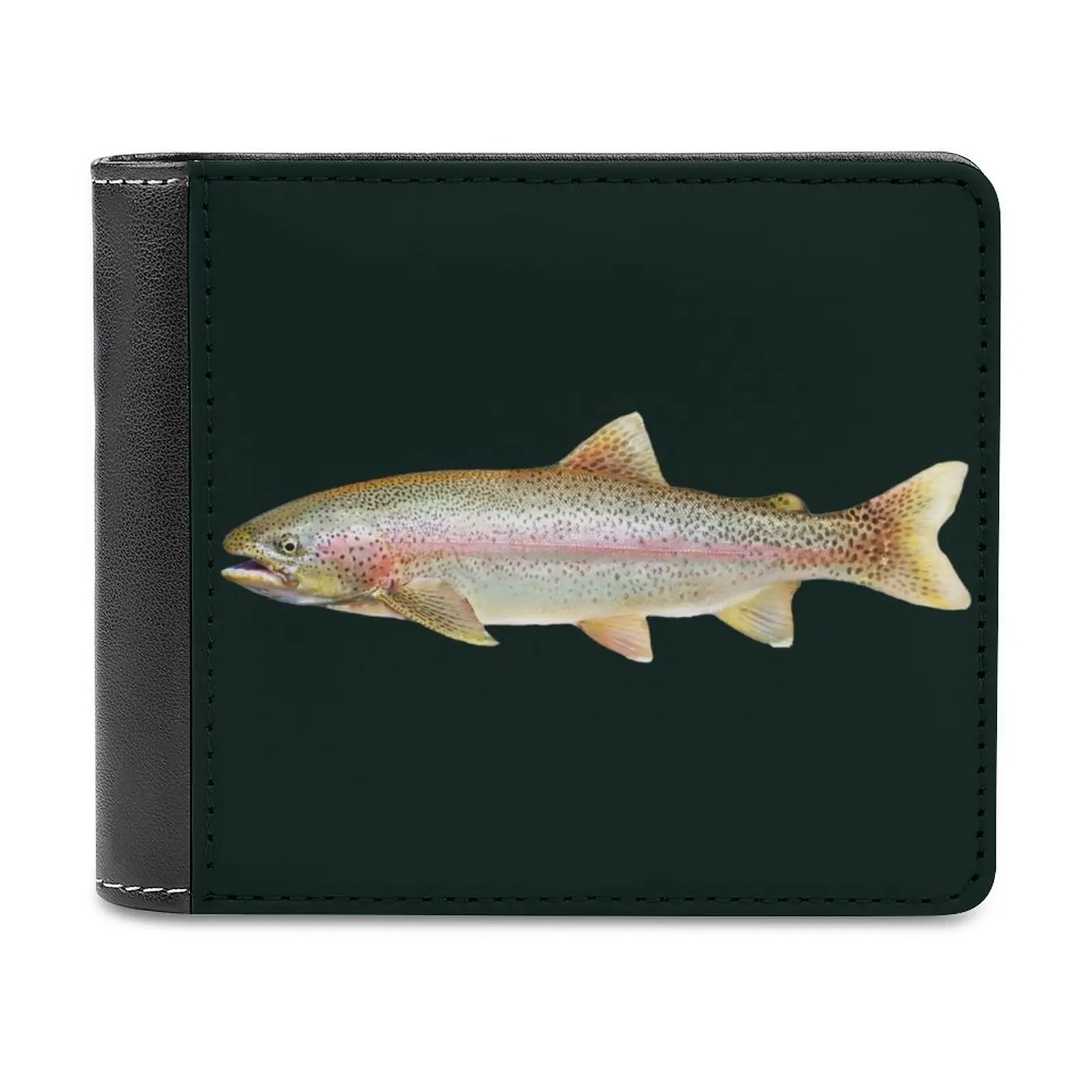 

Кожаные кошельки радужной форели, мужской кошелек, держатели для кредитных карт, высококачественный кошелек, Радужная форель, рыбалка нахл...