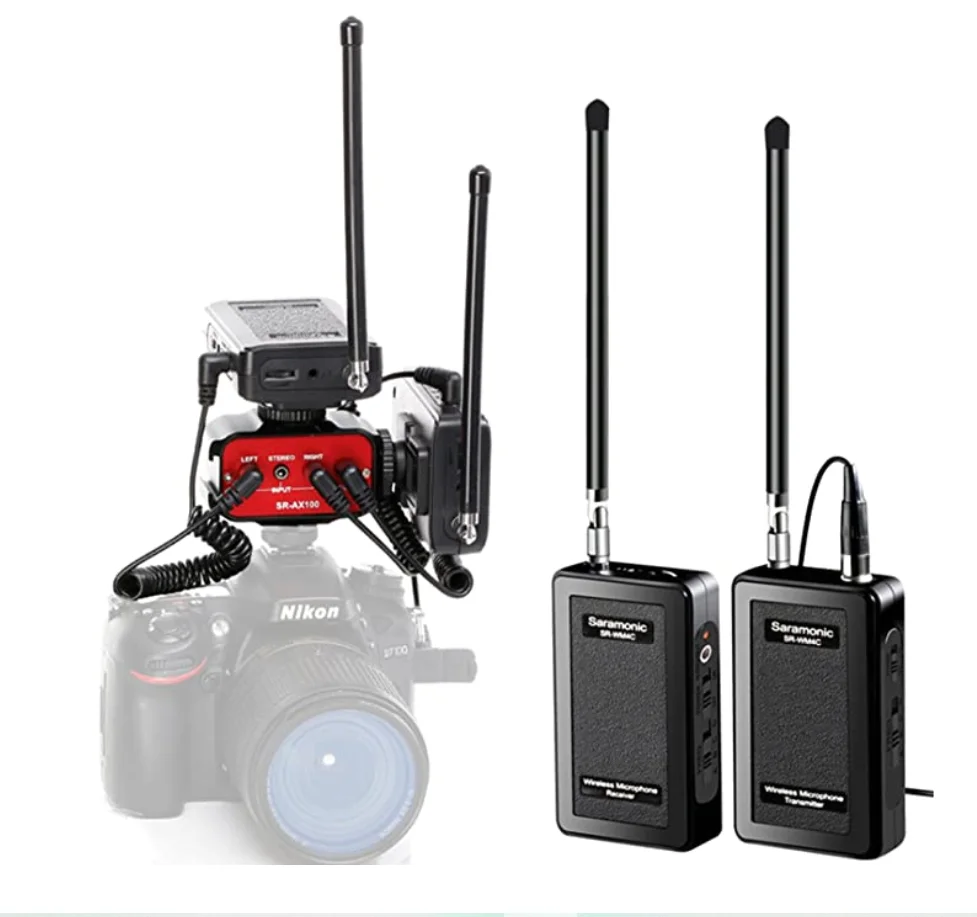 

Saramonic SR-WM4C DSLR Bundle беспроводной петличный микрофон Система передатчиков приемники для интервью DSLR камеры видеокамеры