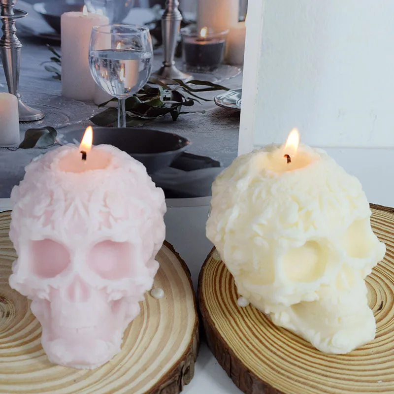 

Personality Cranium Home Decor Candle Kit Mold Silicone Molding for Candles Templates Art Epoxy Resins Molds for Handmade Soaps